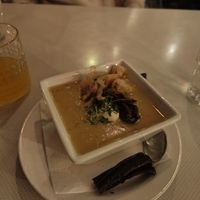 Starter, potsto soup at Blackbird in Gothenburg