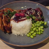 Korean bbq tofu bowl at Blackbird in Gothenburg