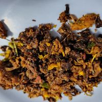 Soy protein salad at Vegan Khunnay in Koh Samui