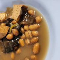 Mushroom soup at Vegan Khunnay in Koh Samui