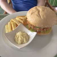Vegan burger at Vegan Khunnay in Koh Samui