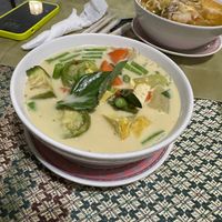 Green curry- the best! at Vegan Khunnay in Koh Samui