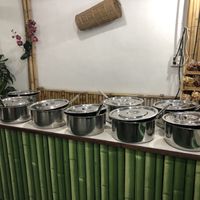 The buffet! Only 2 dishes were mildly spicy, but definitely doable.  at Vegan Khunnay in Koh Samui