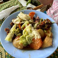 Example of buffet selection  at Vegan Khunnay in Koh Samui