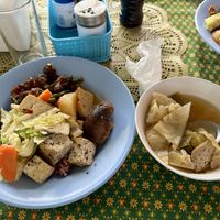 Example of buffet selection  at Vegan Khunnay in Koh Samui