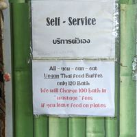Poster at Vegan Khunnay in Koh Samui