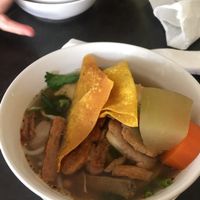 Noodle soup!  at Vegan Khunnay in Koh Samui