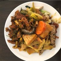 Buffet food  at Vegan Khunnay in Koh Samui