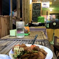 Plate of buffet food 120B! at Vegan Khunnay in Koh Samui