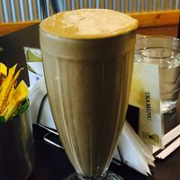 Vegan Snickers smoothie with almond milk at Abitza in Upwey