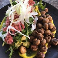 Anti Inflam Stack with a side of mushrooms at Sprout Wholefood Cafe and Grocer in Naremburn