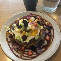 Buckwheat pancakes  at Sprout Wholefood Cafe and Grocer in Naremburn