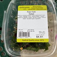 Grab & Go Kale Salad  at Oryana Natural Foods Market in Traverse City
