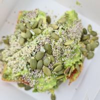 Avocado on toast at Love Your Soul in Parkdale