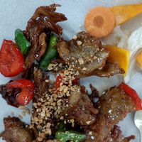 Signature plant based chicken dish at Green Gourmet in St Leonards