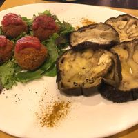 Meatballs and eggplant  at AdeVe in Pordenone