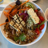 Quinoa salad with grilled tofu.  at Gourmet Garden Cafe & Juices in Fort Lauderdale