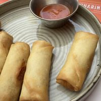 Spring rolls at Thaikhun in Cambridge