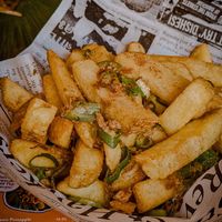 Five spice chips at Thaikhun in Cambridge