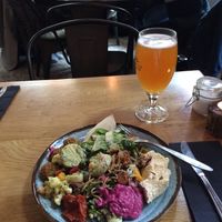 All you can eat vegan salad options at rizzraz - didn’t have to chop a thing, lol. Scrumptious.  at RizRaz - Kompagnistraede in Copenhagen