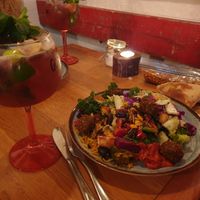 Signature cocktail with veggie (vegan) buffet at RizRaz - Kompagnistraede in Copenhagen