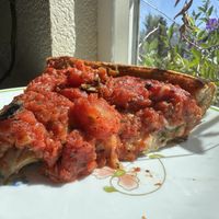Vegan Spinach and Mushroom  at Zachary's Chicago Pizza - Rockridge in Oakland