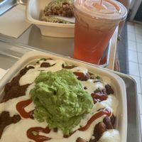 Mash up! And strawberry lemonade. Other meal is the mash up in a wrap no siracha  at Plant Wise in Dix Hills