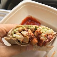 Mash up (beans, avo, cashew sour cream, rice, hot sauce)  at Plant Wise in Dix Hills