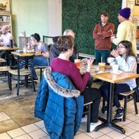 Eating space is compact but pleasant at Plant Wise in Dix Hills