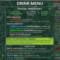 Drink menu (forgot to take pictures of the drinks) at Plant Wise in Dix Hills