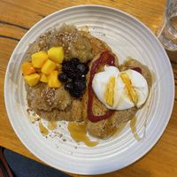 Buckwheat pancakes, no banana on top  at Wild Thyme Cafe in Bright