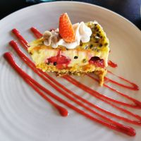 Passion fruit cheesecake - heaven on a plate! at Moksa in Ubud