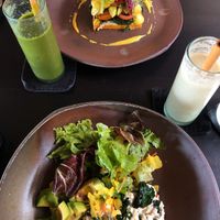 Tempeh benedict and breakfast bowl at Moksa in Ubud