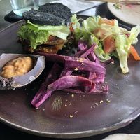 Vegan burger.  at Moksa in Ubud