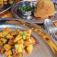 Samosa, and aloo chat at Mukka in Fitzroy
