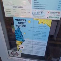 Soft serve menu at The Gourmet Offensive in Galway