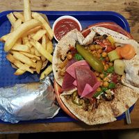 Shawarma bowl and veggie chicken wrap (daily special!) at The Gourmet Offensive in Galway