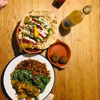 Salad bowl and seitan+ falafels  at The Gourmet Offensive in Galway