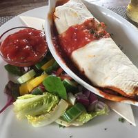Vegan burrito  at The Black Horse in Endon