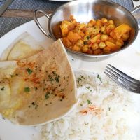 Chickpea curry at The Black Horse in Endon