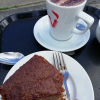 Vegan Date n Banana caaaake  and Oat milk mocha at Moel Siabod Cafe in Betws-y-coed