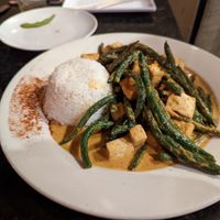 Hurricane Tofu! The coconut milk sauce is killer at Lemon Grass Fusion Bistro in Columbus
