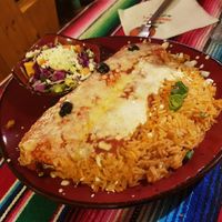 Vera Cruz with enchilada and burrito at Montezuma's in Crows Nest