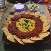 Vegan tacos with vegan cheese, guac and sour cream at Montezuma's in Coolangatta