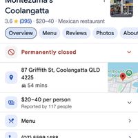   at Montezuma's in Coolangatta