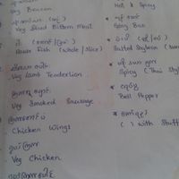 English menu page 2 at Lanmadaw Vegetarian Restaurant in Yangon