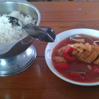 Veg good luck chicken at Lanmadaw Vegetarian Restaurant in Yangon