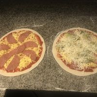 Pizza before oven  at Pizzeria Kleinhaus in Dusseldorf