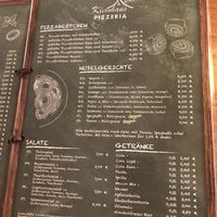 Menu at Pizzeria Kleinhaus in Dusseldorf