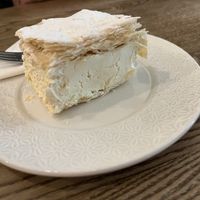 Cream ‘cake’ which was pastry with yummy sweet cream inside   at Pastva in Prague